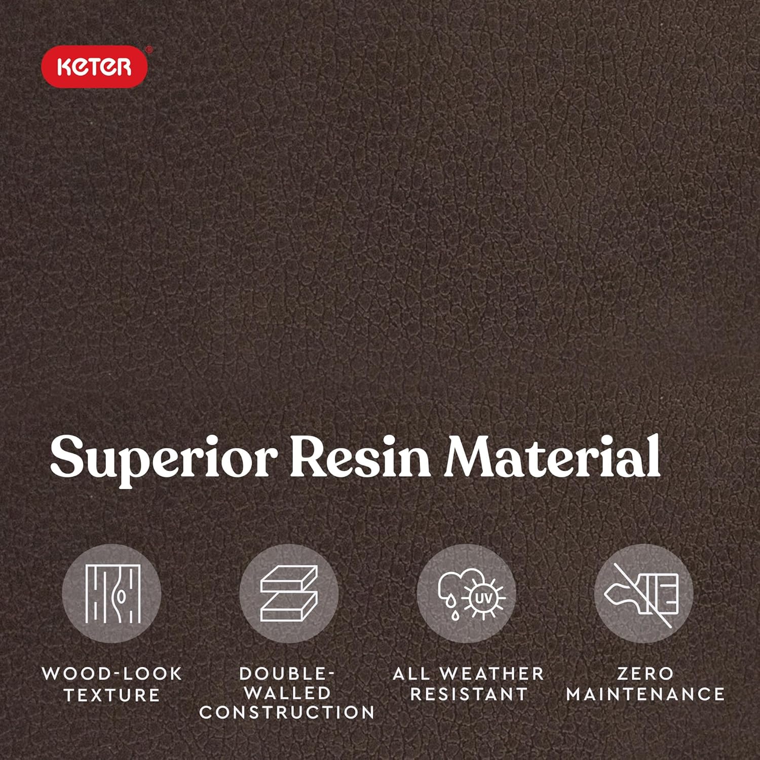 Keter City 30 Gallon Resin Outdoor Storage Box and Patio Furniture Side Table for Pool and Garden Accessories, Brown - Image 10