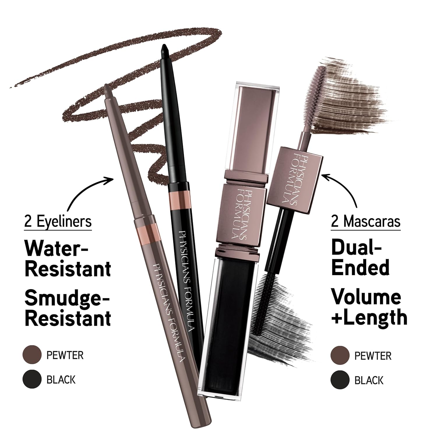 Physicians Formula Shimmer Strips Custom Eye Enhancing Kit with Eyeshadow, Eyeliner & Mascara, Nude - Image 5