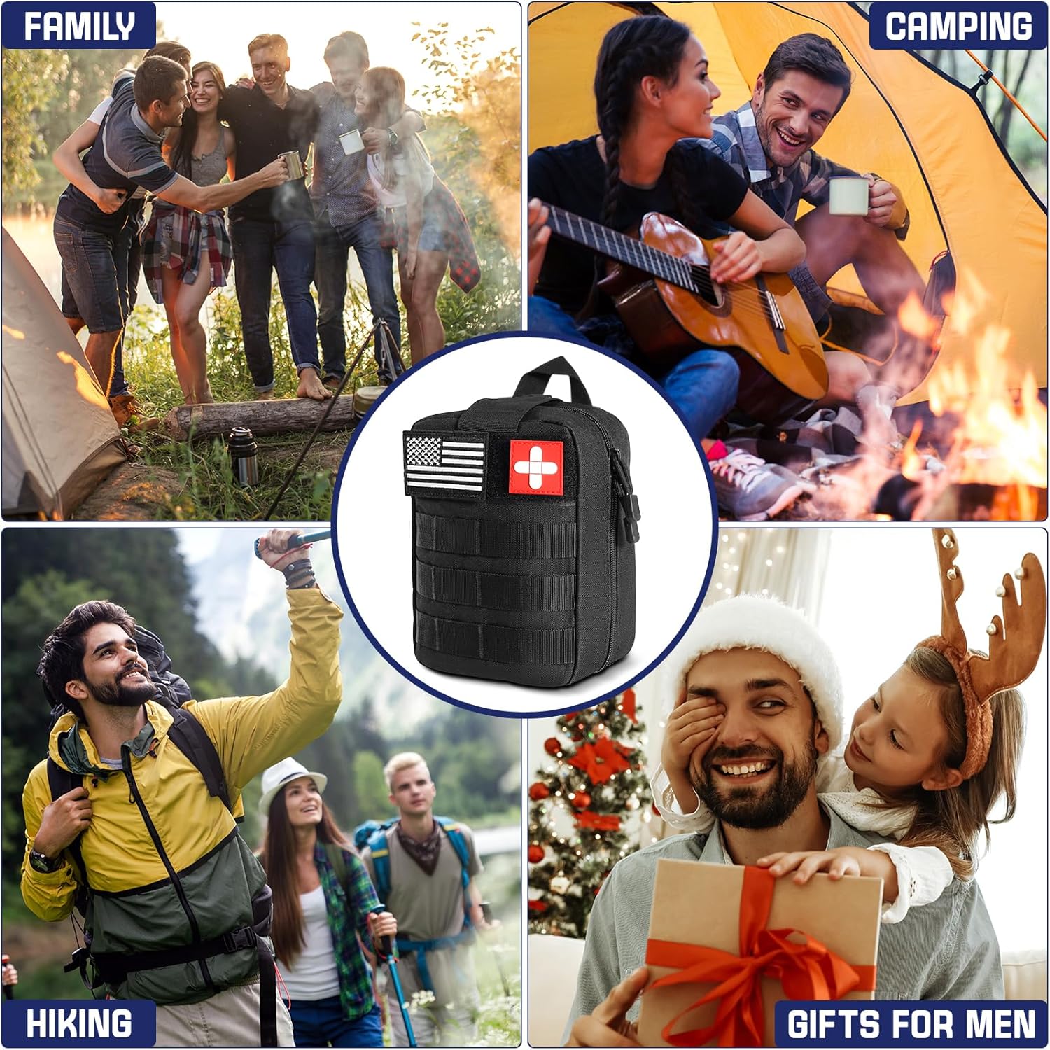 Survival Kits, 149Pcs Survival Gear First Aid Kit IFAK with Molle System Essential Camping Gear Emergency Medical Supplies for Car Fishing Hunting Outdoor Adventure, Camping Essentials - Image 8