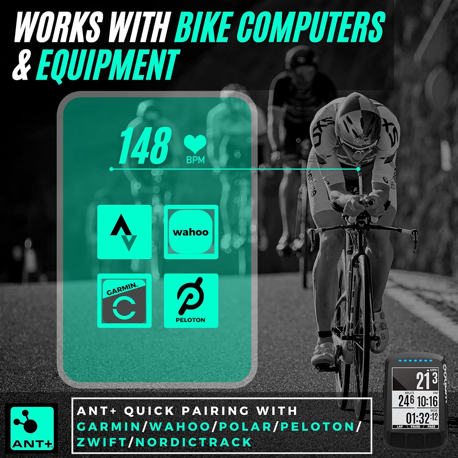 Powr Labs Bluetooth and ANT+ Heart Rate Monitor Chest Strap - Compatible with Polar, Garmin, Peloton, Wahoo - Image 5