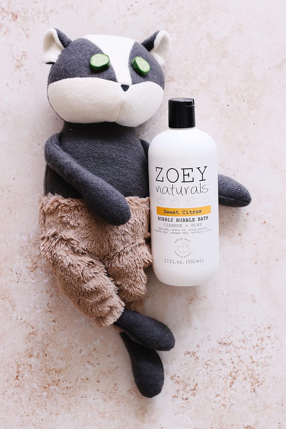 Zoey Naturals - Sweet Citrus Bubble Bath for Kids & Babies - Organic Tear-Free, Non-Toxic Toddler Soap with Moisturizing Aloe & Avocado Oil - Long Lasting Bubbles - Made in USA, 17 oz - Image 7