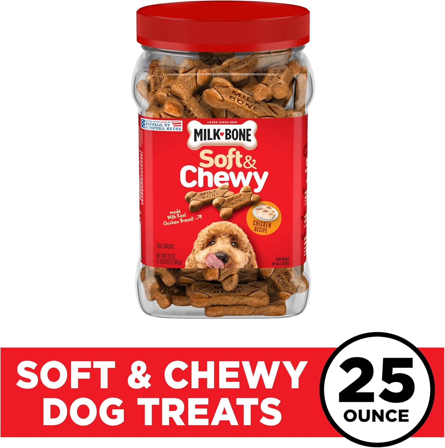 Milk-Bone Soft & Chewy Chicken Recipe Dog Treats, 25 Ounces (1 Count) - Image 3