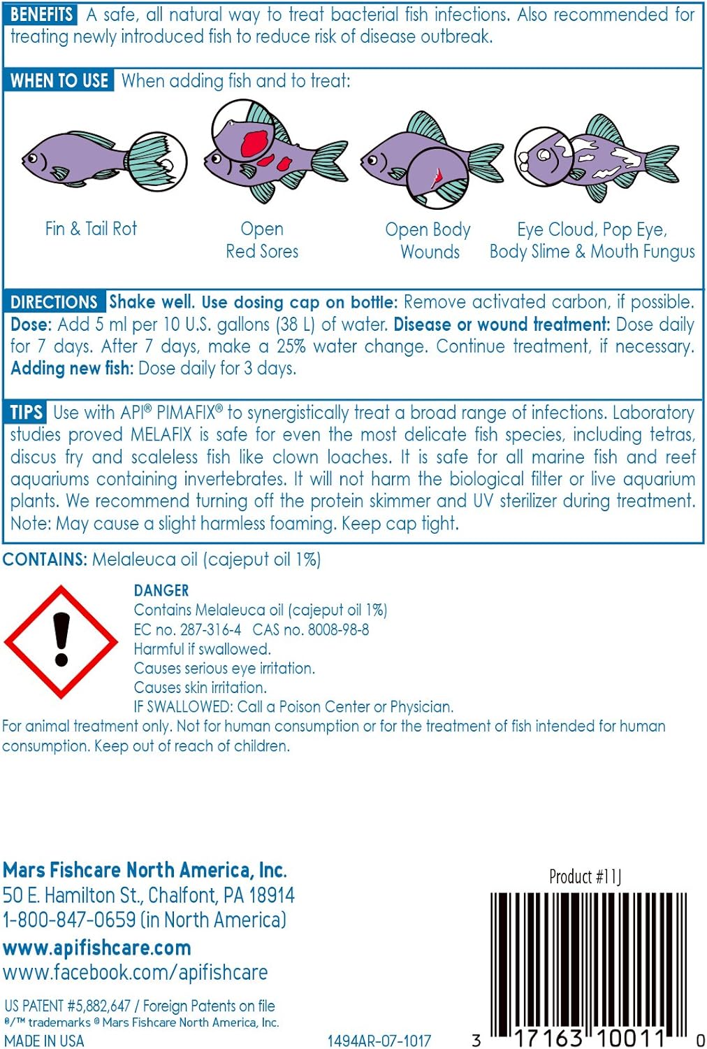 API MELAFIX Freshwater Fish Bacterial Infection Remedy 16-Ounce Bottle - Image 3