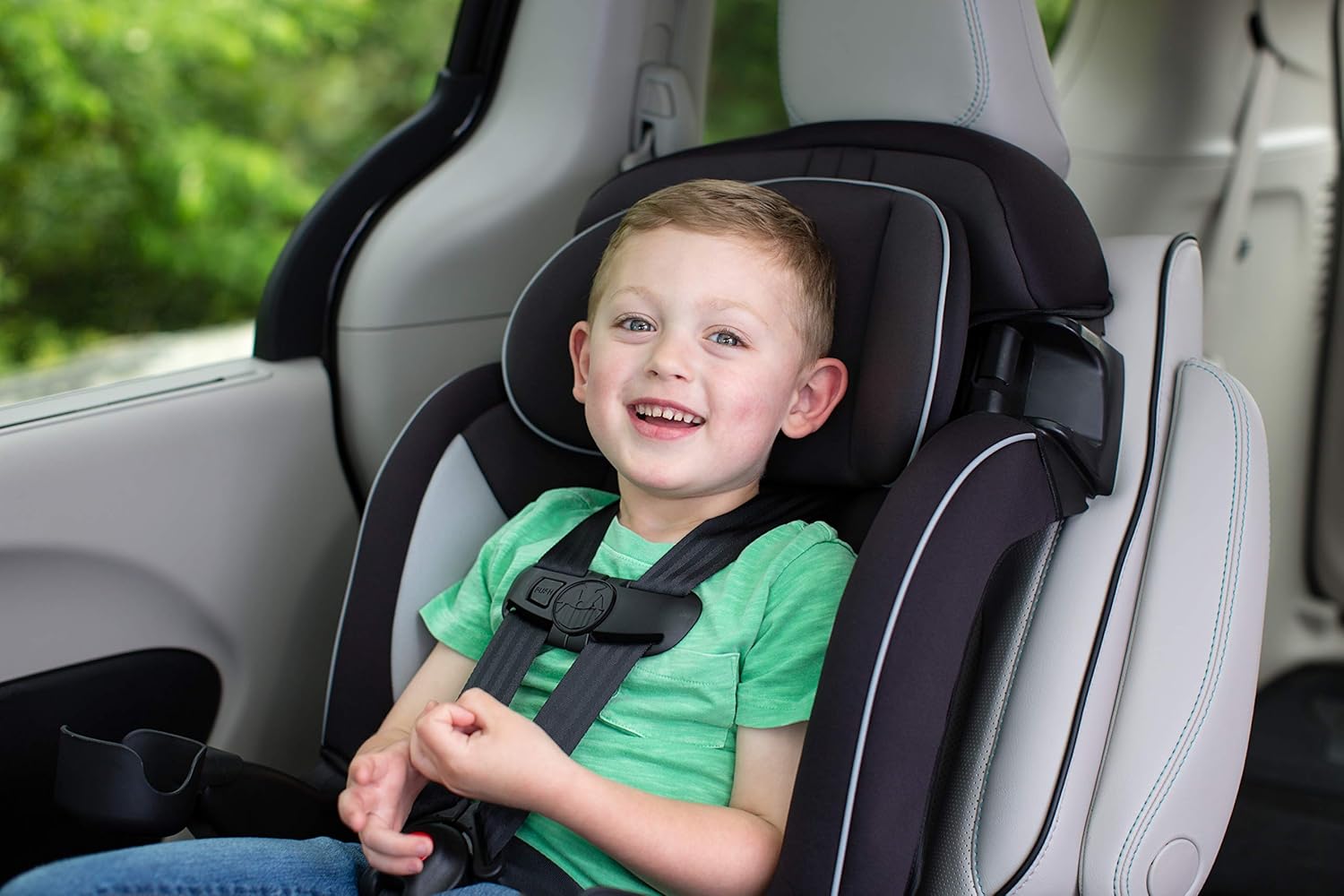 Safety 1st Grand 2-in-1 Booster Car Seat, Forward Facing Car Seat with Harness, High Back Booster Seat for Car, 30-65 Pounds and Belt-Positioning Booster, Car Seats, 40-100 Pounds, Black Sparrow - Image 12