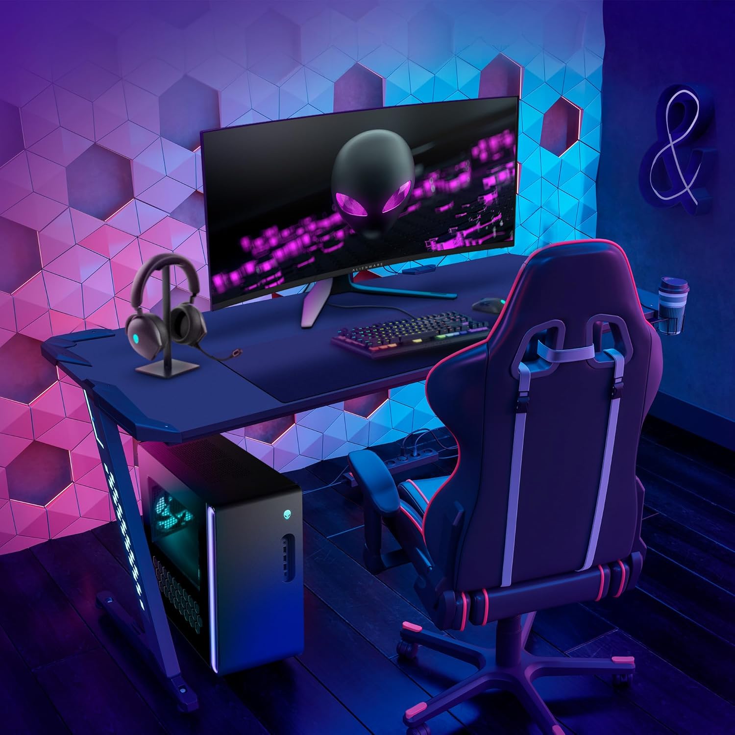 Alienware Aurora R16 Liquid Cooled Gaming Desktop - Intel Core i9-14900F Processor, 32GB DDR5 RAM, 1TB SSD + 1TB HDD, NVIDIA GeForce RTX 4070 SUPER 12GB GDDR6X, Windows 11 Home, Onsite Service - Black - Image 7