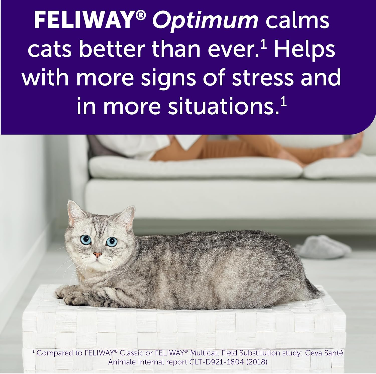 FELIWAY Optimum Cat, Enhanced Calming Pheromone Diffuser, 30 Day Starter Kit (48 mL) - Image 6