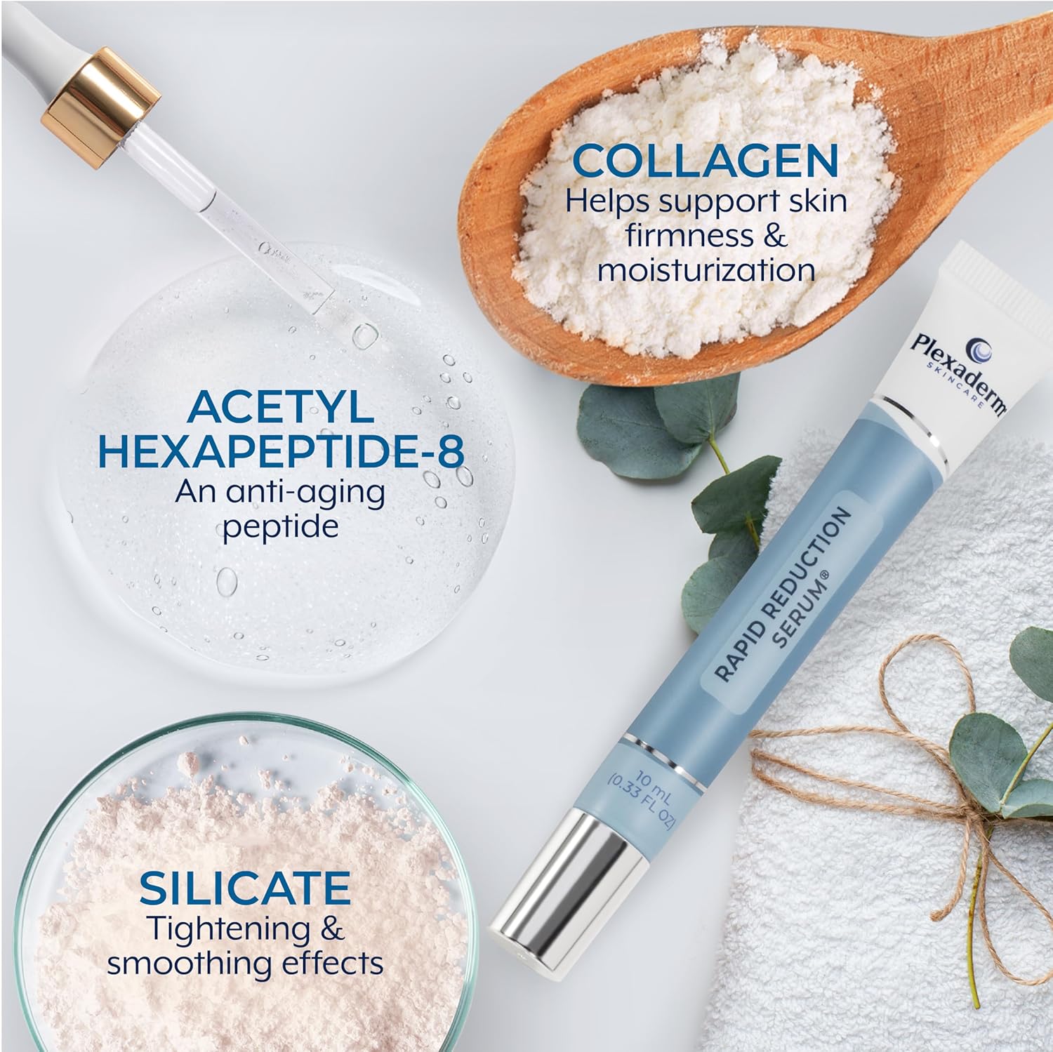 Plexaderm Rapid Reduction Eye Serum - Visibly Reduces Under-Eye Bags, Wrinkles, Dark Circles, Fine Lines & Crow's Feet Instantly, Anti Aging Wrinkle Remover for Face, Full Size Tube - Image 3