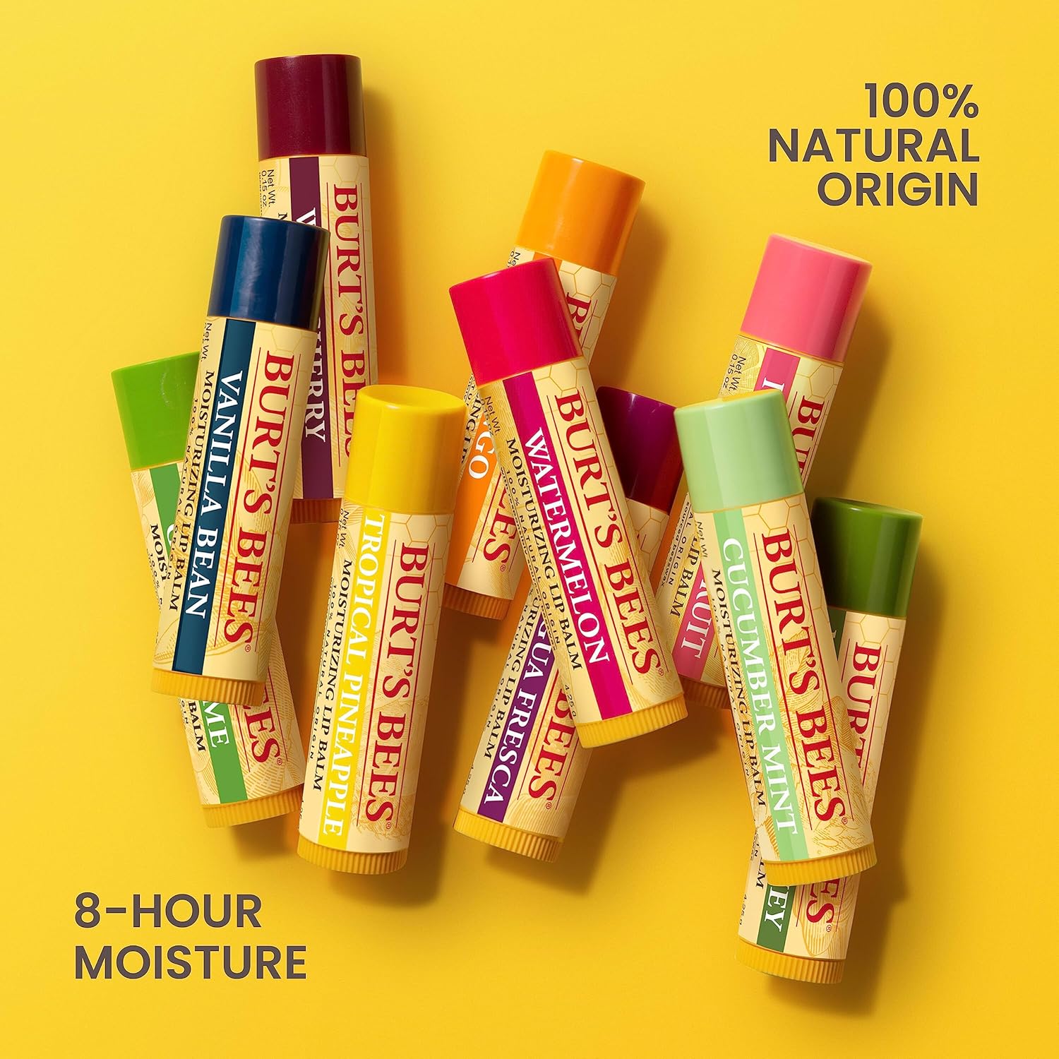 Burt's Bees Lip Balm - Original Beeswax, Lip Moisturizer With Responsibly Sourced Beeswax, Tint-Free, Natural Origin Conditioning Treatment, 4 Tubes, 0.15 oz. - Image 8