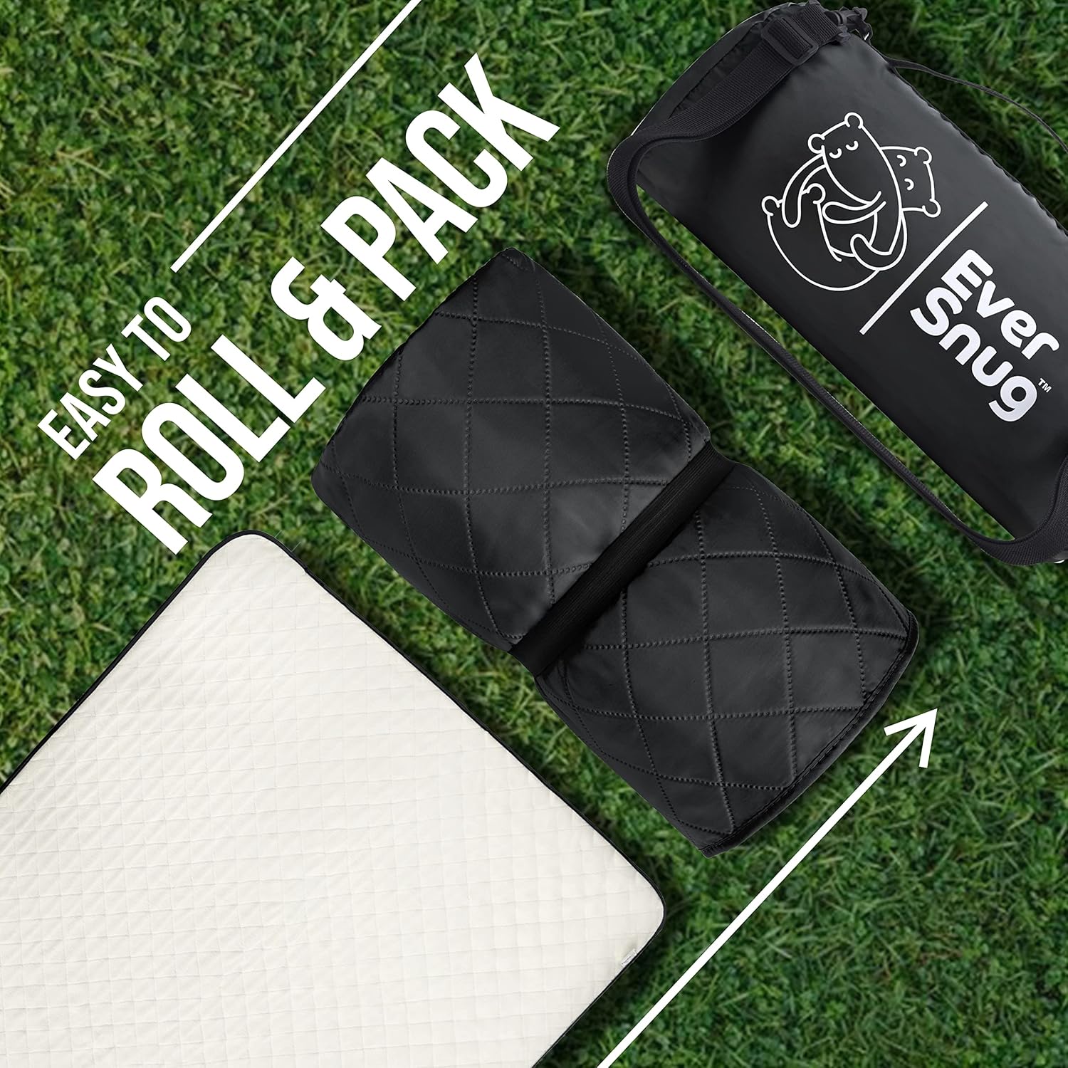 EverSnug Large Waterproof Outdoor Blanket - Extra Thick Premium Quilted Fleece, Waterproof & Windproof, Great for Camping, Picnics, Beaches, Stadiums, Dogs - Image 3