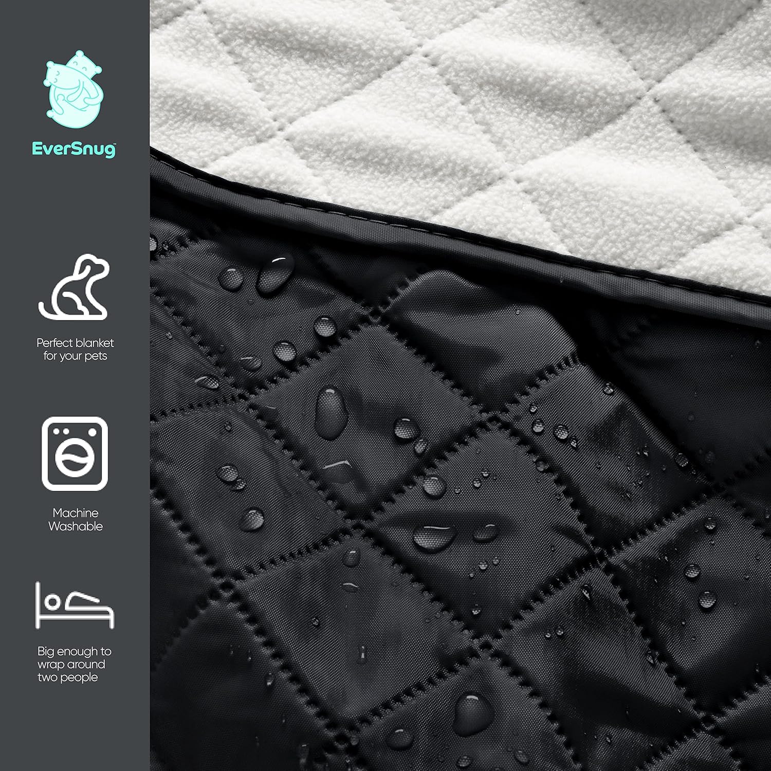 EverSnug Large Waterproof Outdoor Blanket - Extra Thick Premium Quilted Fleece, Waterproof & Windproof, Great for Camping, Picnics, Beaches, Stadiums, Dogs - Image 5