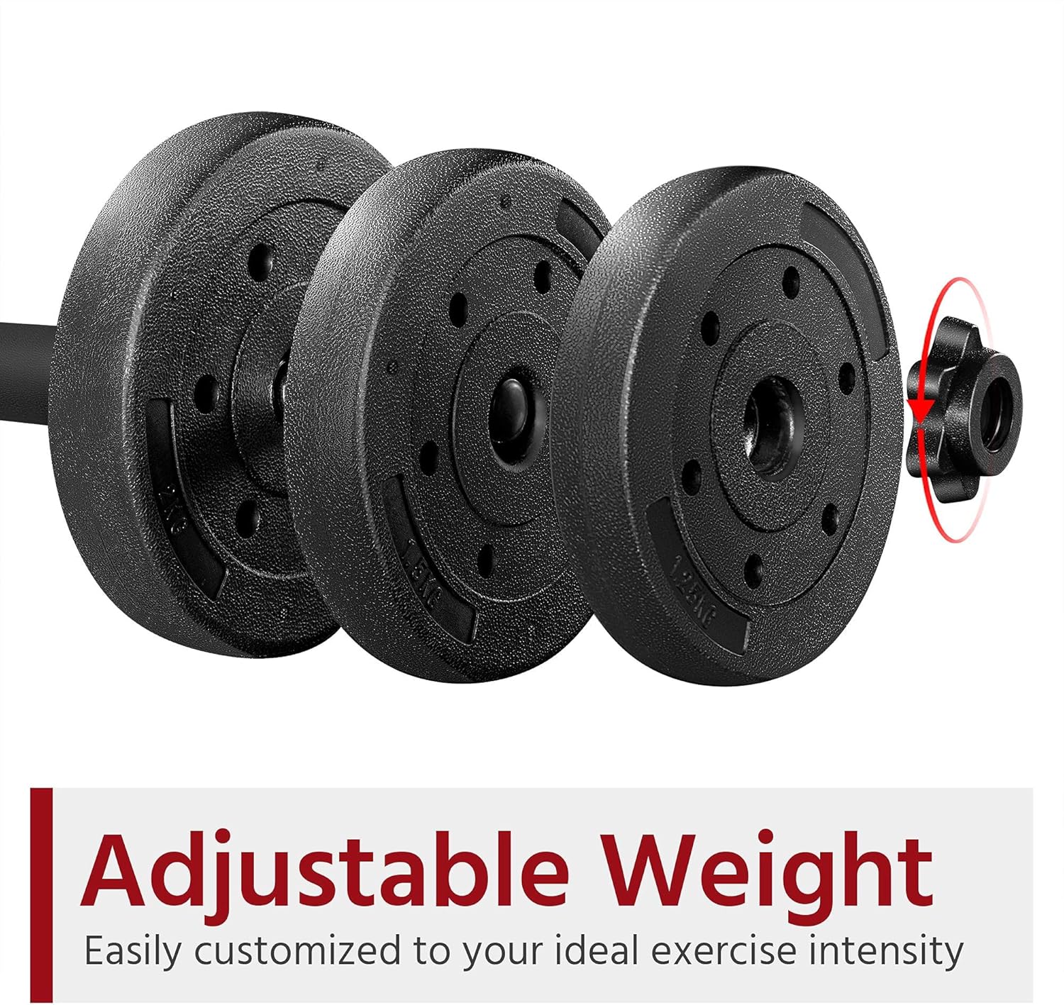 Yaheetech Adjustable Dumbbells Weight Set Dumbbell Weights Exercise & Fitness Equipment w/ 4 Spinlock Collars for Women & Men Home Gym Strength Training - Image 6