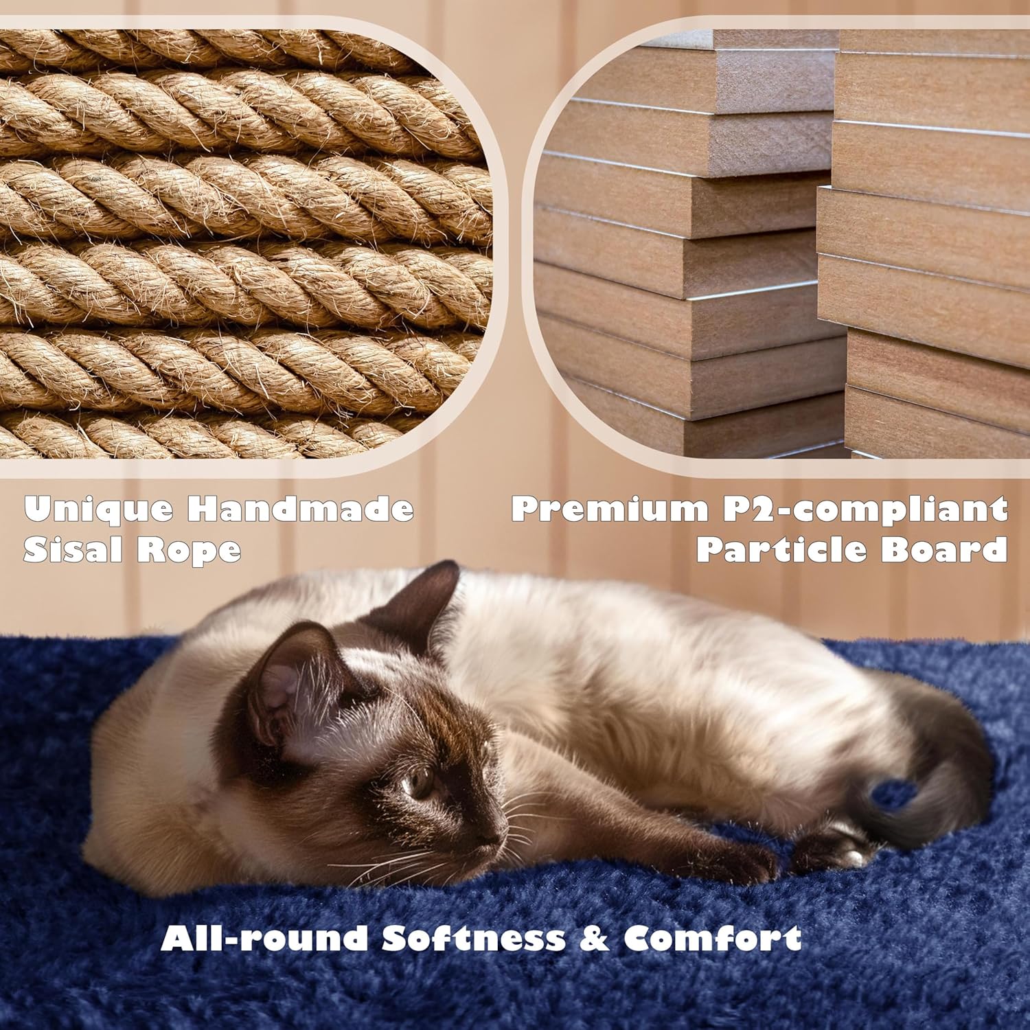 Yaheetech 54in Cat Tree Tower Condo Furniture Scratch Post for Kittens Pet House Play - Image 8