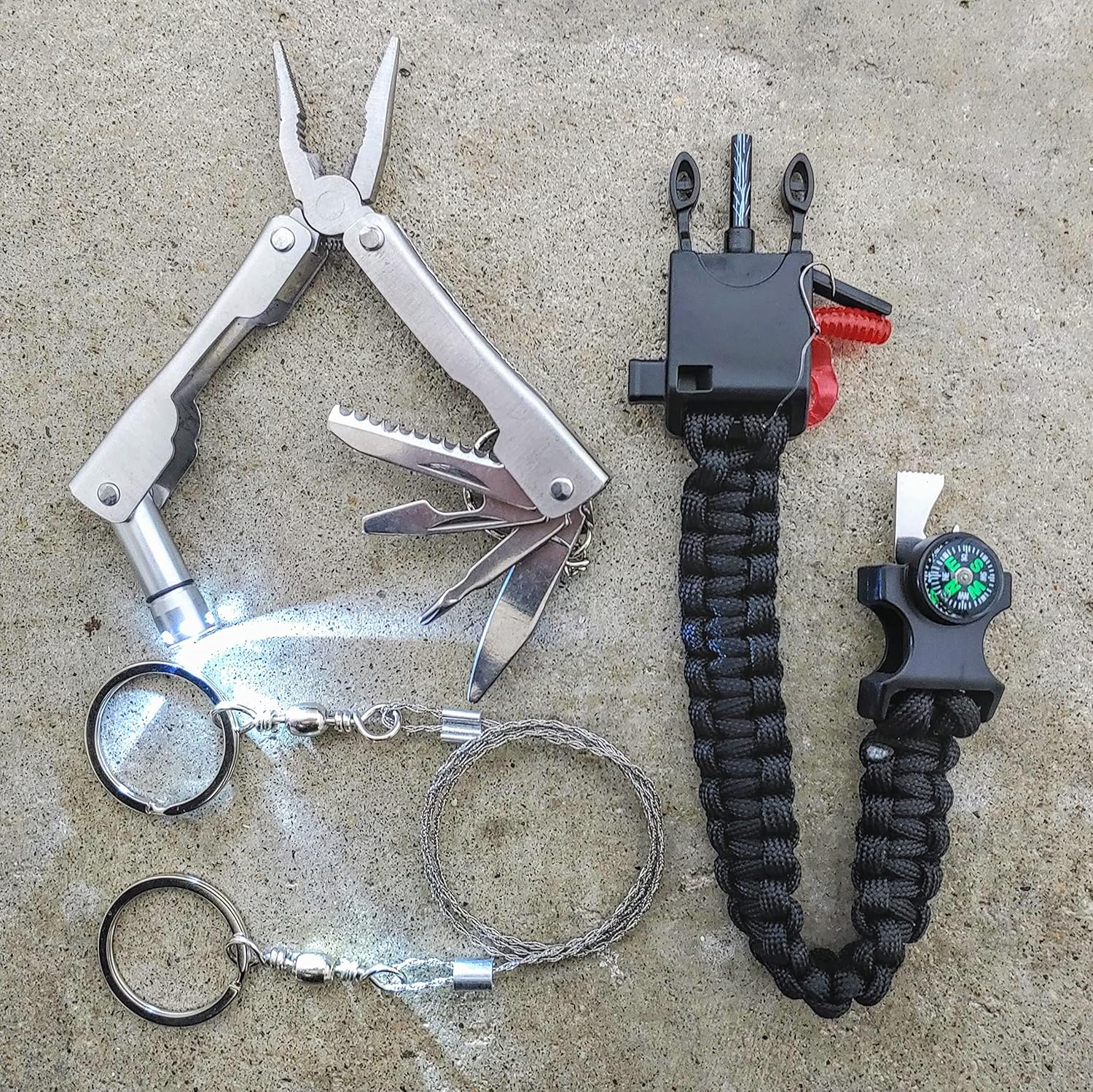 Breakwater Supply™ Waterproof First Aid Kit Dry Bag Bug Out Bag Preloaded with Emergency Survival Prepper Supplies for Boating, Camping, Fishing + Carabiner, Floating, Reflective, AFAK/IFAK Trauma Kit - Image 9