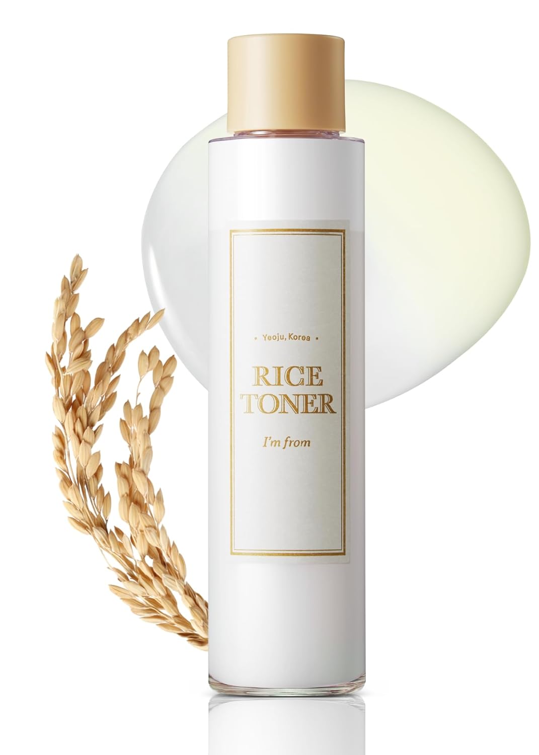 I'm from Rice Toner for Sensitive Skin, Rice Extract from Korea, Glow Essence with Niacinamide, Hydrating, Vegan, Alcohol Free, Fragrance Free, Peta Approved, K Beauty Toner, 5.07 Fl Oz