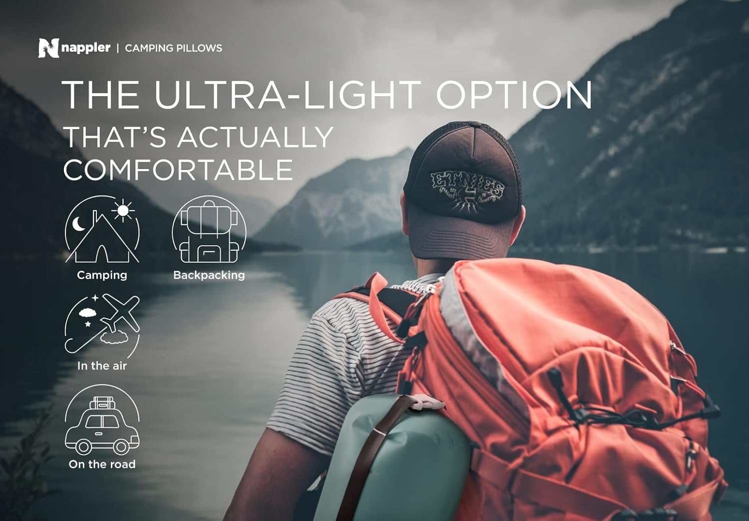 Small Shredded Memory Foam Pillow for Travel and Camping - Compressible Medium Firm Bed Pillow, Contoured Support, Breathable Cover, Machine Washable, Ideal Backpacking, Airplane and Car - Image 5