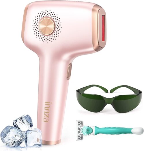 INNZA IPL Hair Removal with Ice Cooling Care Function for Women Permanent,999,999 Flashes Painless IPL Hair Remover, Hair Removal Device for Armpits Legs Arms Bikini Line
