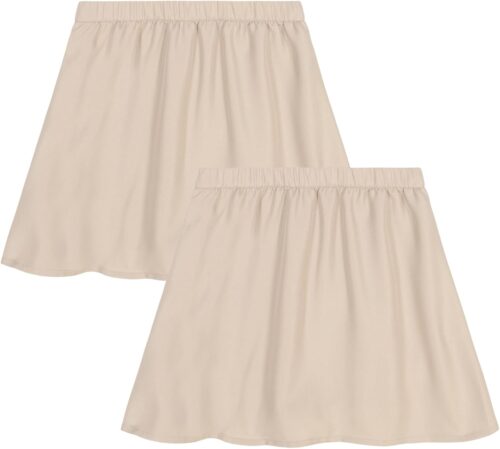 Girls’ School Uniform Pull on Scooter Skirt, Skater Style, Multipack