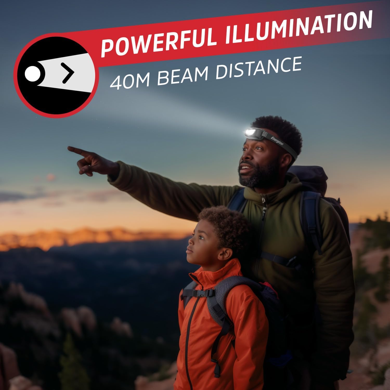 Energizer Universal+ LED Headlamp (2-Pack), IPX4 Water Resistant Headlamps, Bright Head Light for Outdoors, Camping, Running, Storm, Survival LED Light for Emergencies (Batteries Included) - Image 7