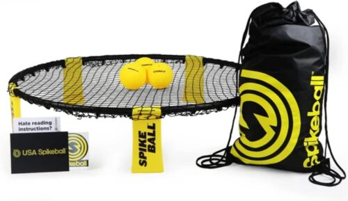 Spikeball 3 Ball Original Roundnet Game Set – Includes 3 Balls, net and Bag