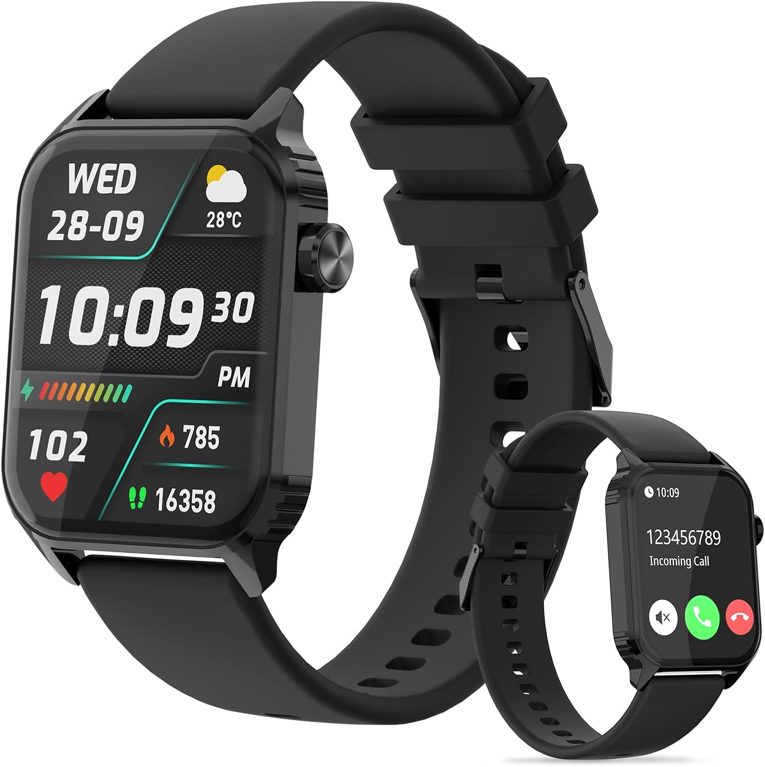 Smart Watch for Women Men, 1.83" HD Smartwatch with 120 Sports Modes, Heart Rate/Sleep Monitor, IP67 Waterproof, Bluetooth Call & Music Control for iPhone/Android