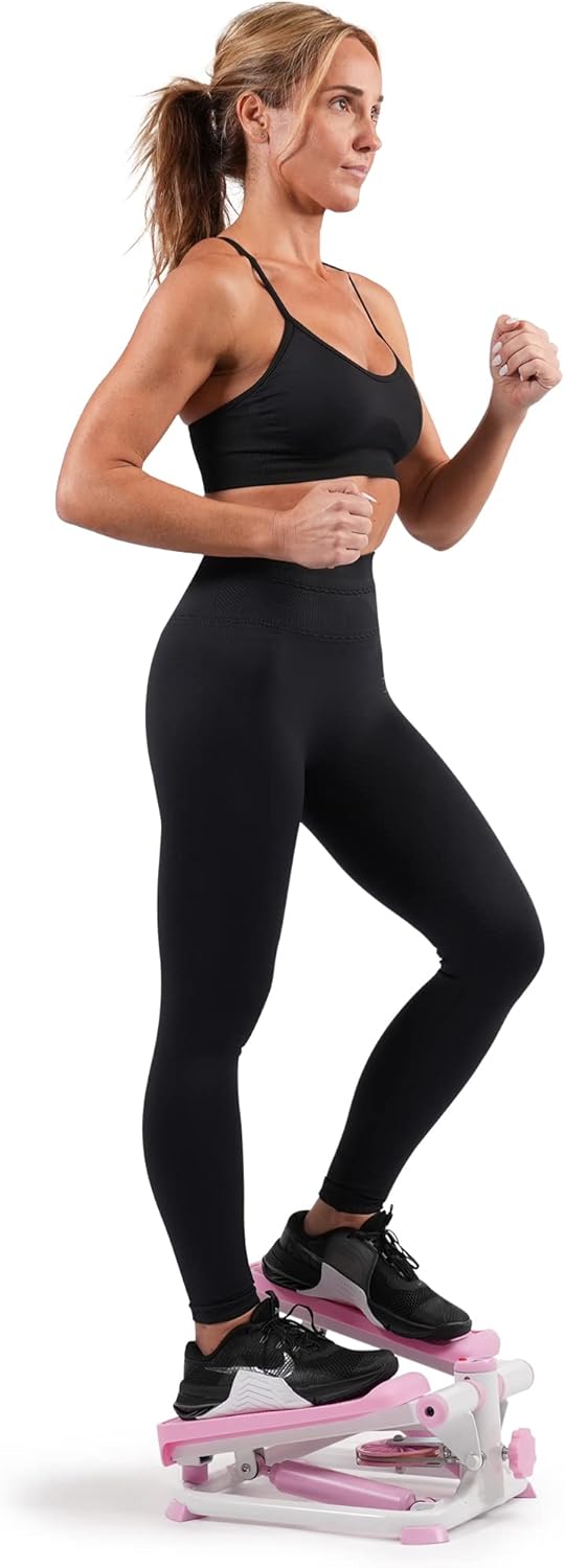Sunny Health & Fitness Mini Steppers for Exercise at Home, Stair Step Workout Machine, Full Body Cardio Equipment, with Optional Free SunnyFit App Connection and Resistance Band - Image 6