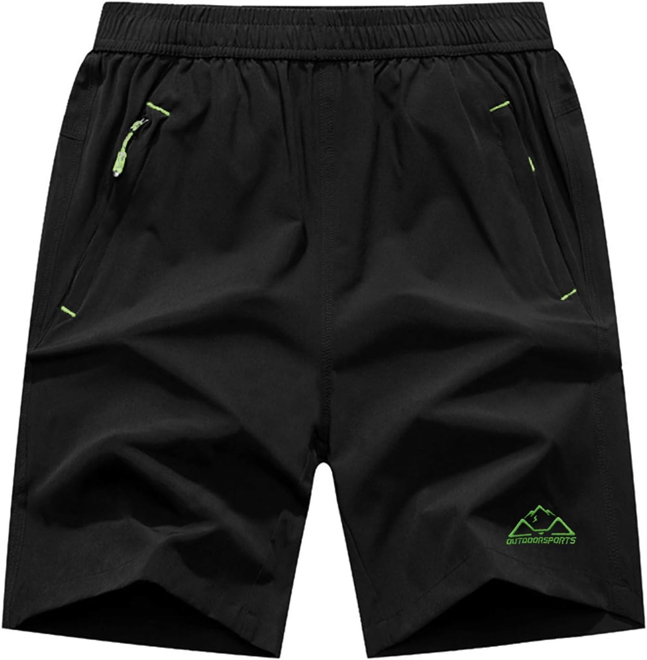 Rdruko Men's Quick Dry Hiking Shorts Lightweight Running Gym Outdoor Active Shorts with Zipper Pockets