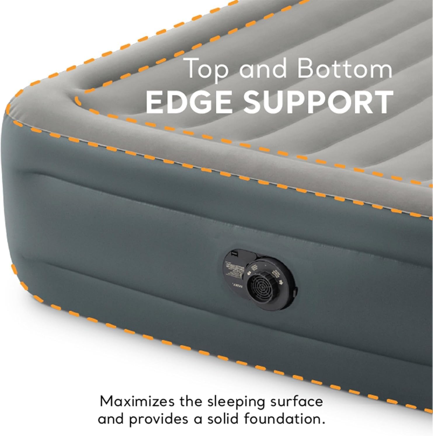 Intex Dura-Beam Series Essential Rest Airbed with Internal Electric Pump, Bed Height 18", Queen (2020 Model) - Image 4