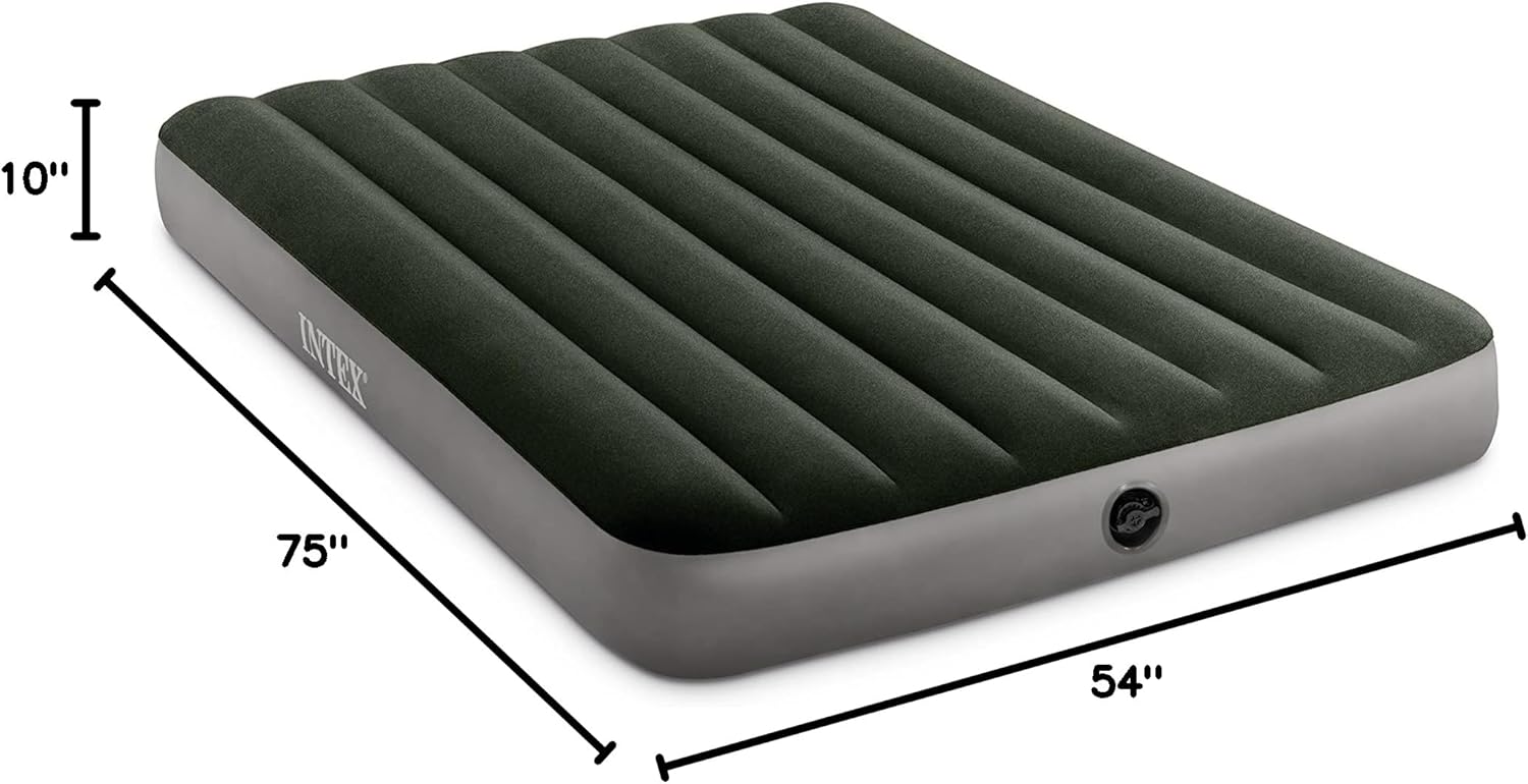 Intex 64108E Dura-Beam Standard Prestige Air Mattress: Fiber-Tech - Full Size - 10in Bed Height - 600lb Weight Capacity - Pump Sold Separately - Image 8