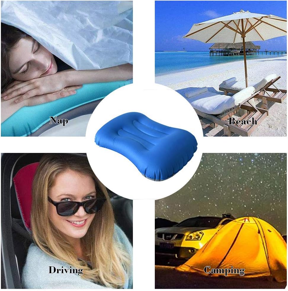 SUNYAO Ultralight Inflatable Camping Pillows - Compressible, Compact, Inflatable, Comfortable, Ergonomic Pillow for Neck & Lumbar Support While Camping,Backpacking,Hiking - Image 6