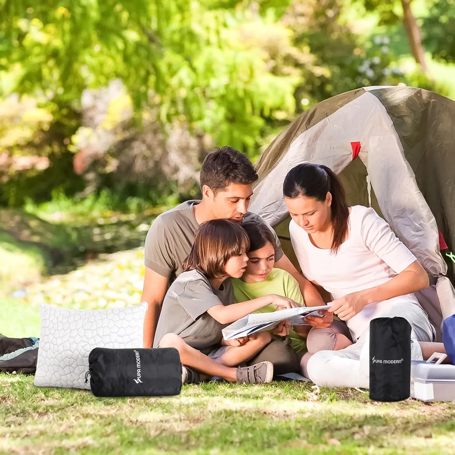 Cooling Bed Pillows for Sleeping 1 Pack Small Shredded Memory Foam Pillow Camping Pillow Travel Pillow - Compressible Medium Firm, Breathable Cover, ldeal Backpacking Hiking, Airplane and Car - Image 7