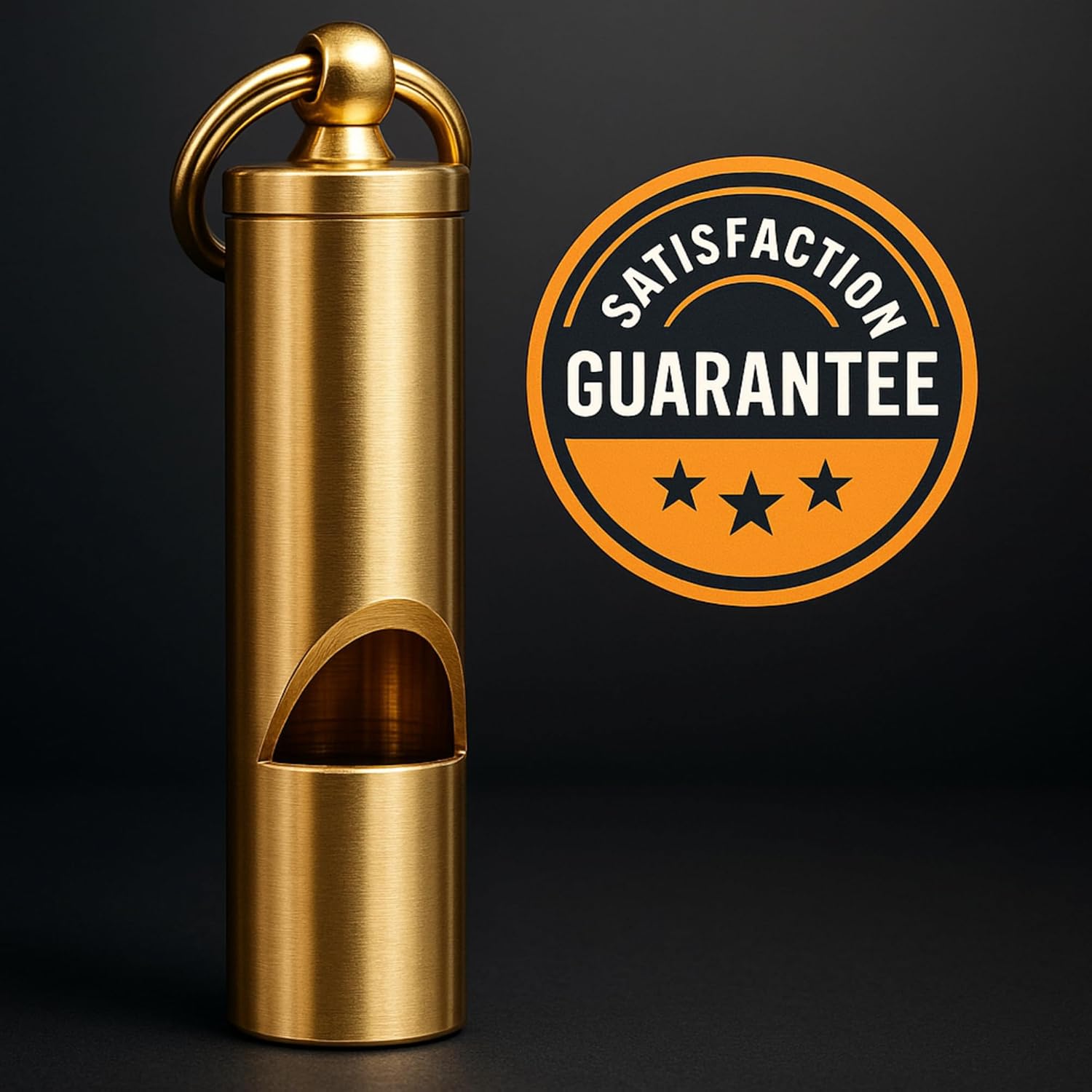 Loudest Brass Whistle Best Premium Emergency Whistle 125db+ One Piece Outdoor Survival Whistle On Key-Chain or Hang Around Your Neck and Carry it Anywhere! - Image 7