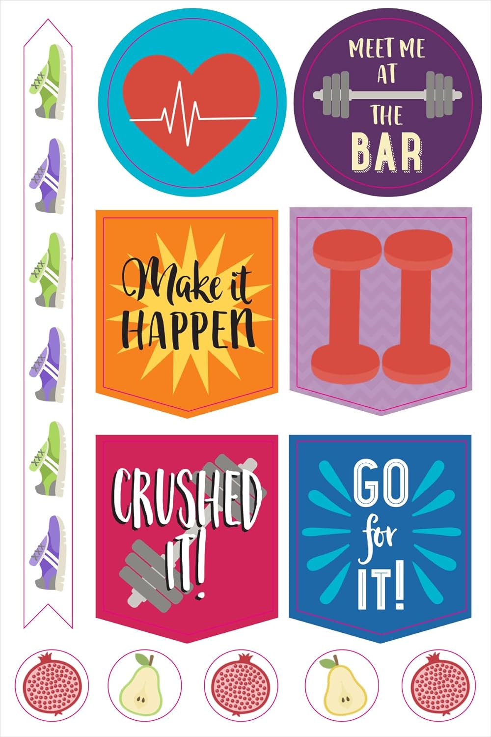 Essentials Health & Fitness Planner Stickers (Set of 325 Stickers) - Image 10
