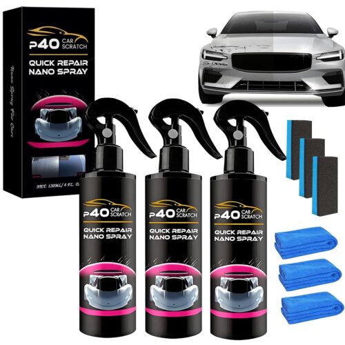 3pc Nuracoat Nano Car Spray,Nuracoat Scratch Repair Nano Spray Fast Repair Scratches Repairing Polish Cleaners Suitable for Surfaces of All Cars