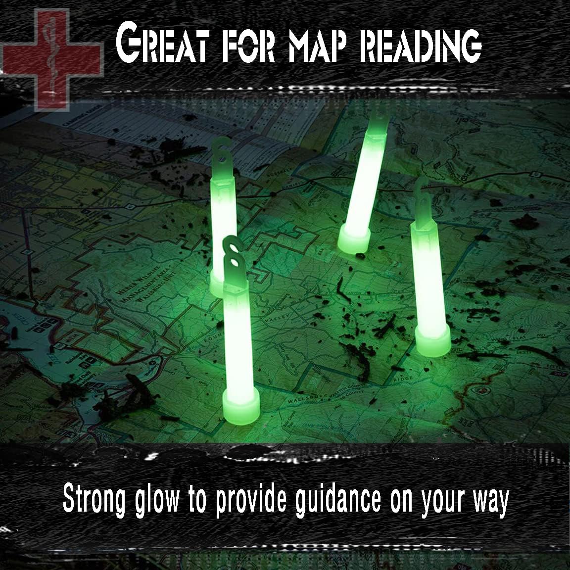 Emergency 10 Ultra Bright Green Glow Sticks - Individual Packed With Lanyard - For Camping Survival - Glow Lights for Blackouts, Hurricane and Storms- 6 Inch Chem Light Sticks with 12 Hour Duration - Image 3