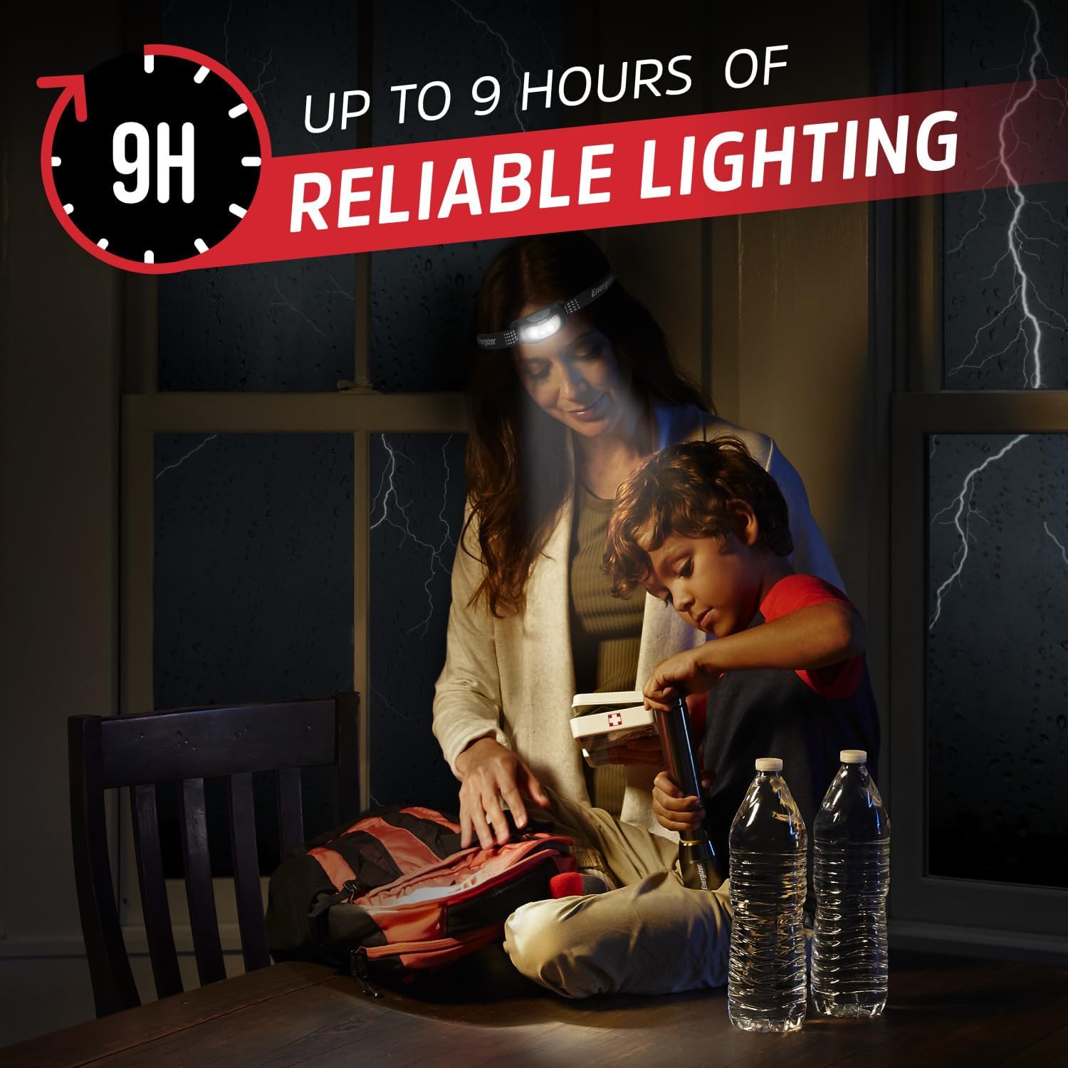 Energizer Universal+ LED Headlamp (2-Pack), IPX4 Water Resistant Headlamps, Bright Head Light for Outdoors, Camping, Running, Storm, Survival LED Light for Emergencies (Batteries Included) - Image 9