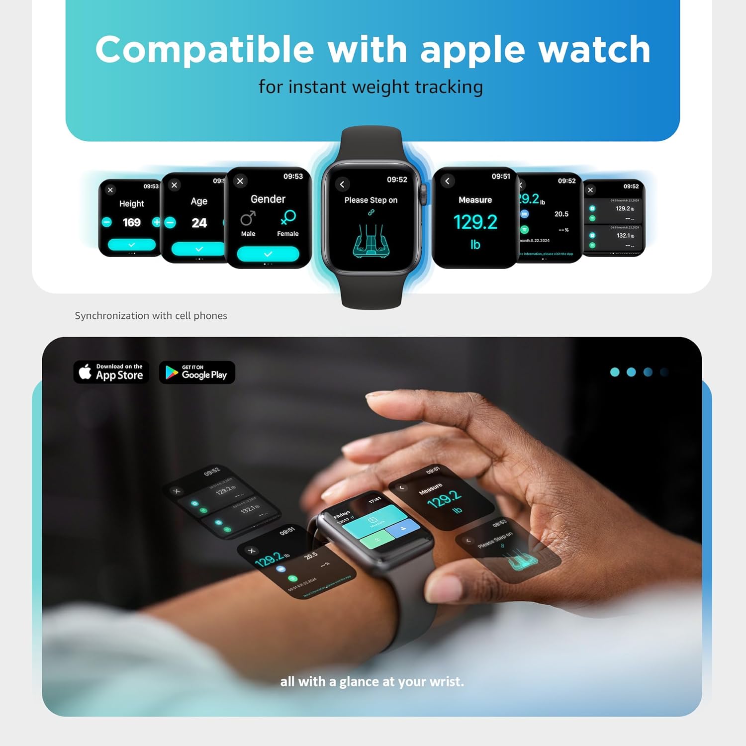 Posture Scale for Body Weight and Fat Percentage, 8 Electrodes Larger Platform Digital Scale for BMI 28 Body Composition Measurement, Bathroom Smart Scales with LED Display FSA or HSA Eligible - Image 5