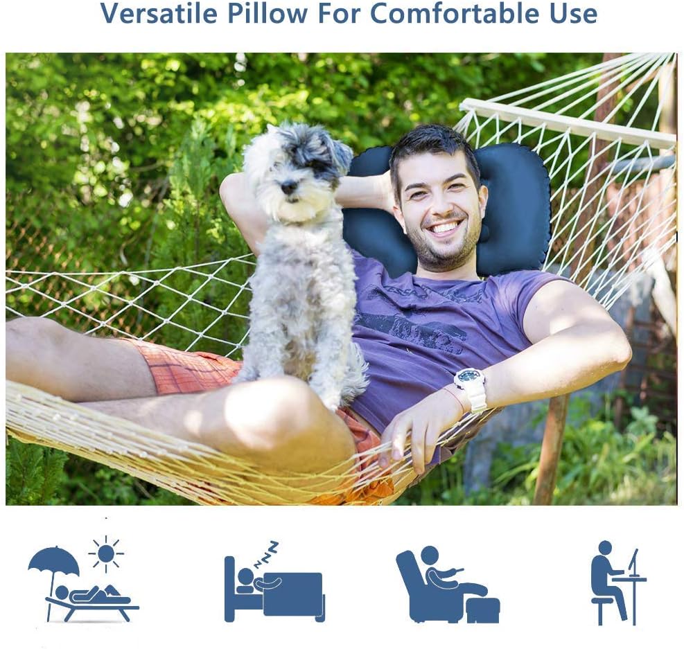 SUNYAO Ultralight Inflatable Camping Pillows - Compressible, Compact, Inflatable, Comfortable, Ergonomic Pillow for Neck & Lumbar Support While Camping,Backpacking,Hiking - Image 8