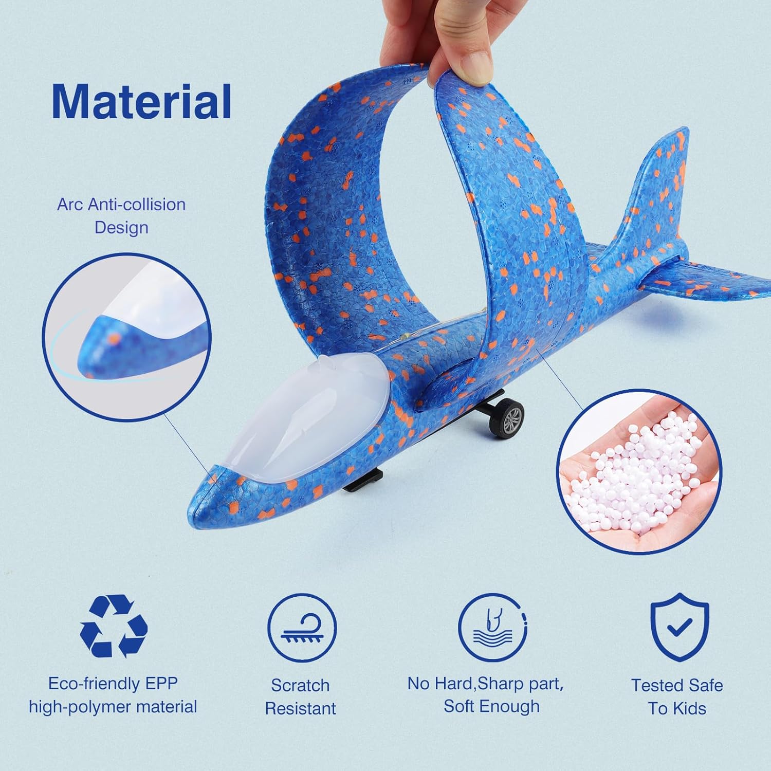 3 Pack Foam Airplane Launcher Toys, 2 Flight Mode Glider Plane,Kids Flying Toy,3 4 5 6 7 8 9 10 11 12 Year Old Boys Girls Gifts,Outdoor Sport Party Favor - Image 4