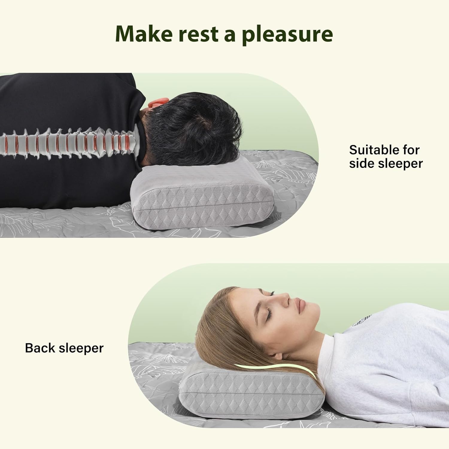 ENITYA Camping Pillow with Washable Cover - Travel Essentials, Memory Foam Backpacking Pillow, Portable for Camping, Air Travel, Hiking, Beach, Hammock, Medium(Grey) - Image 6