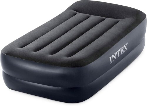 INTEX Raised Airbed Mattress with Built-in Pump, Dura-Beam Plus Pillow, Twin – Portable Inflatable Luxury Blow-Up Bed for Adults, Camping, Guests