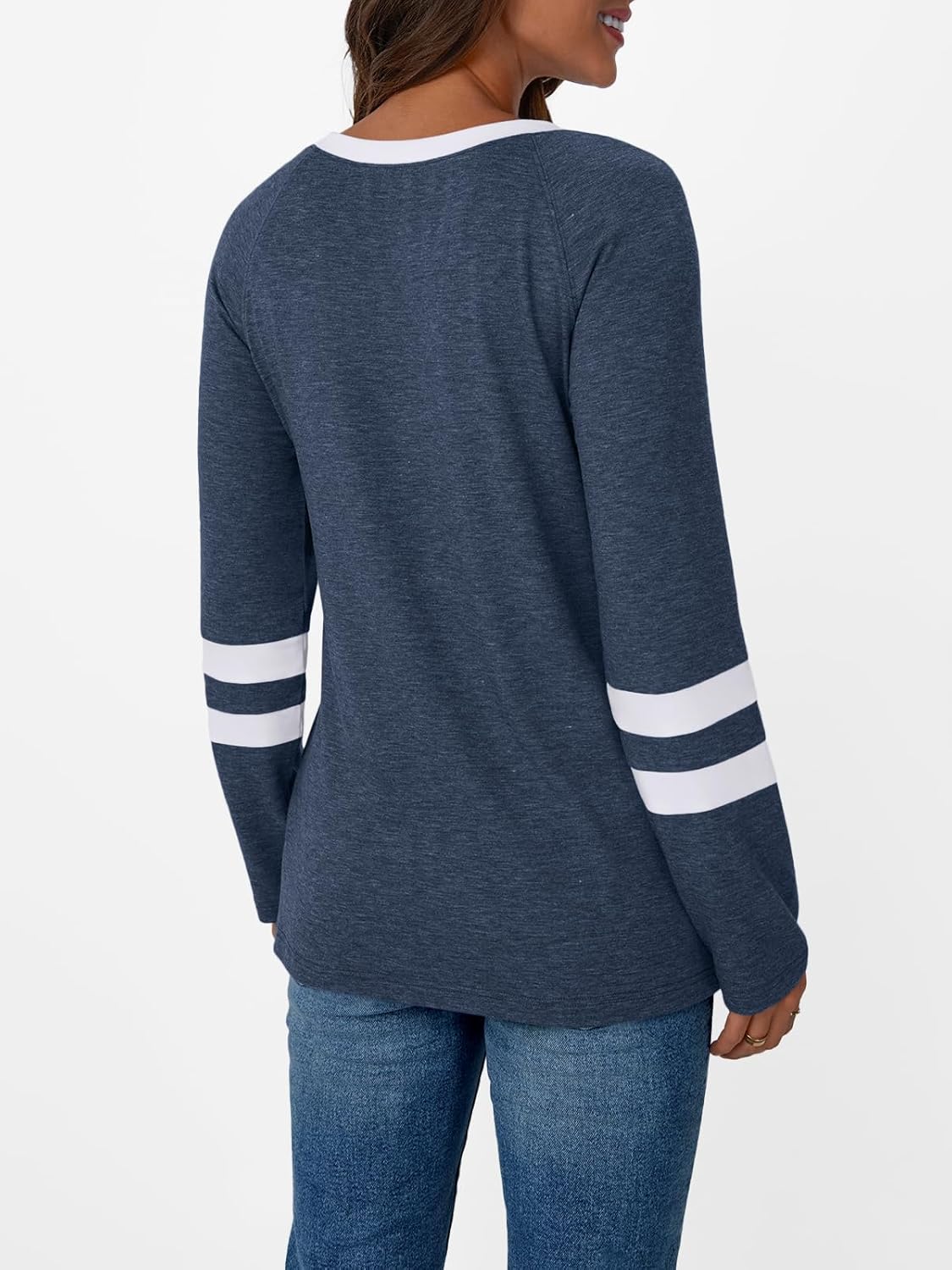 AUTOMET Womens Long Sleeve Shirts Color Block Casual Crewneck Tops Tshirt Basic Tee Fall Fashion Clothes Trendy Outfits - Image 4