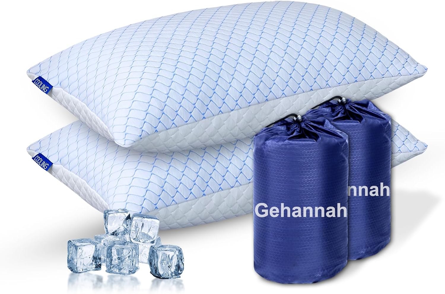 Gehannah Travel Pillow - Large 2 Pack Compressible Camping Pillow for Sleeping - Shredded Memory Foam with 2 Storage Bags - Supportive for Adults, Kids, Outdoor, Backpacking, Hiking Gear - Image 7