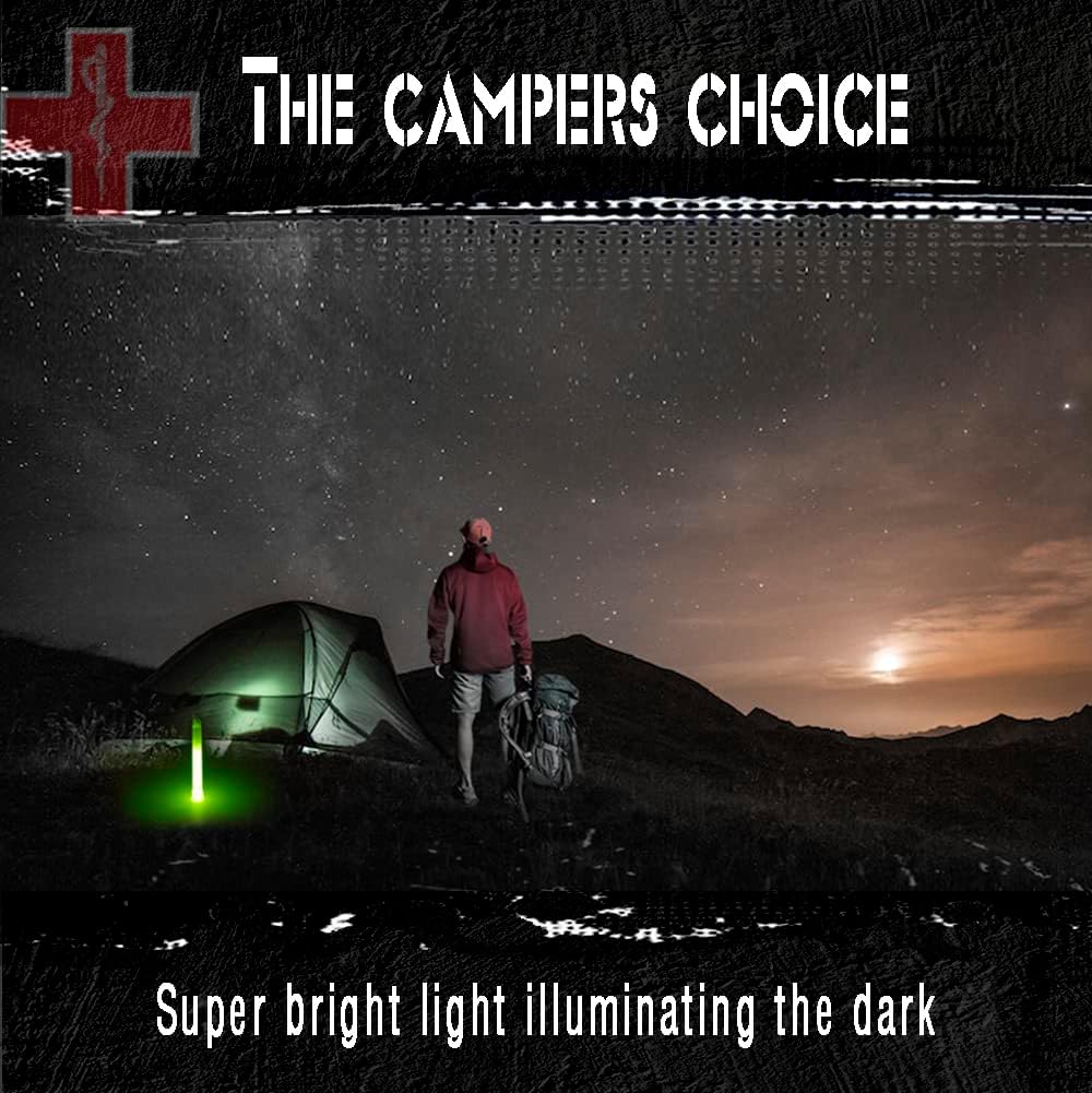 Emergency 10 Ultra Bright Green Glow Sticks - Individual Packed With Lanyard - For Camping Survival - Glow Lights for Blackouts, Hurricane and Storms- 6 Inch Chem Light Sticks with 12 Hour Duration - Image 4