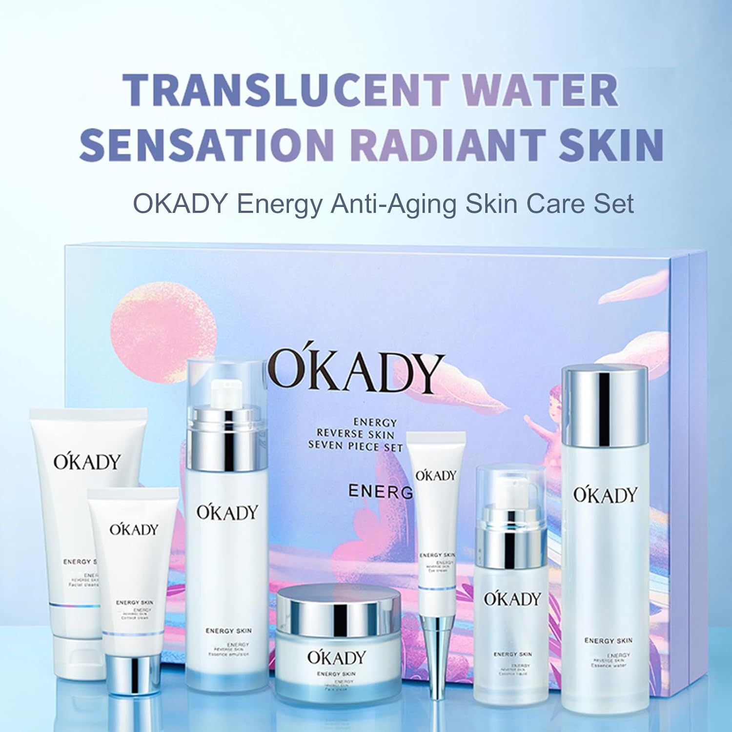 O’KADY Anti Aging Facial Skin Care Set Birthday Gifts for Mom Anniversary Gifts Products Skin Beauty Care Skincare Kits With Gifts Sets Care Package For Women Mother's Days - Image 2