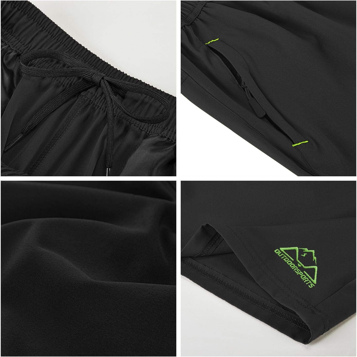 Rdruko Men's Quick Dry Hiking Shorts Lightweight Running Gym Outdoor Active Shorts with Zipper Pockets - Image 6