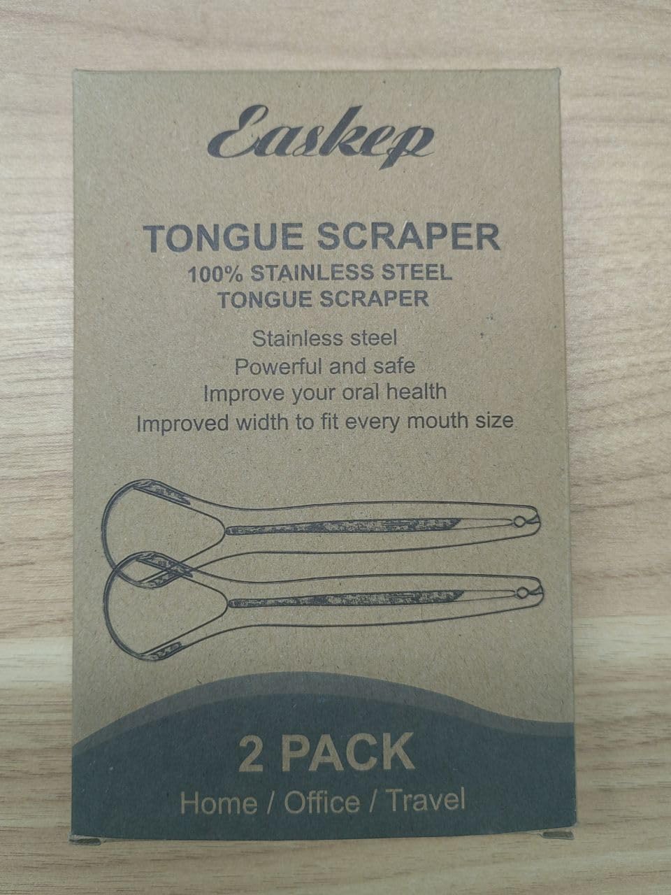 Tongue Scraper (2 Pack), Wide-Head Tongue Cleaner with Nice Carrying Box, Easkep 100% Stainless Steel Tongue Scrapers Cleaners, for Men, Women, Adults, Kids - Image 8