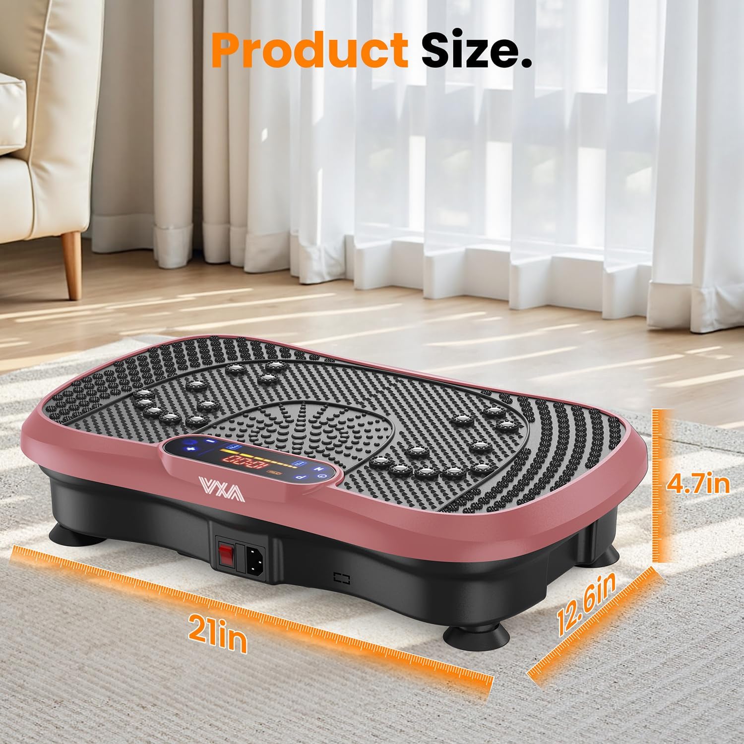 AXV Vibration Plate Fitness Platform Exercise Machine Vibrating Lymphatic Drainage Shaking Full Body Shaker Workout Vibrate Stand Shake Board Sport Gym for Weight Loss Fat Burner for Women Men - Image 9