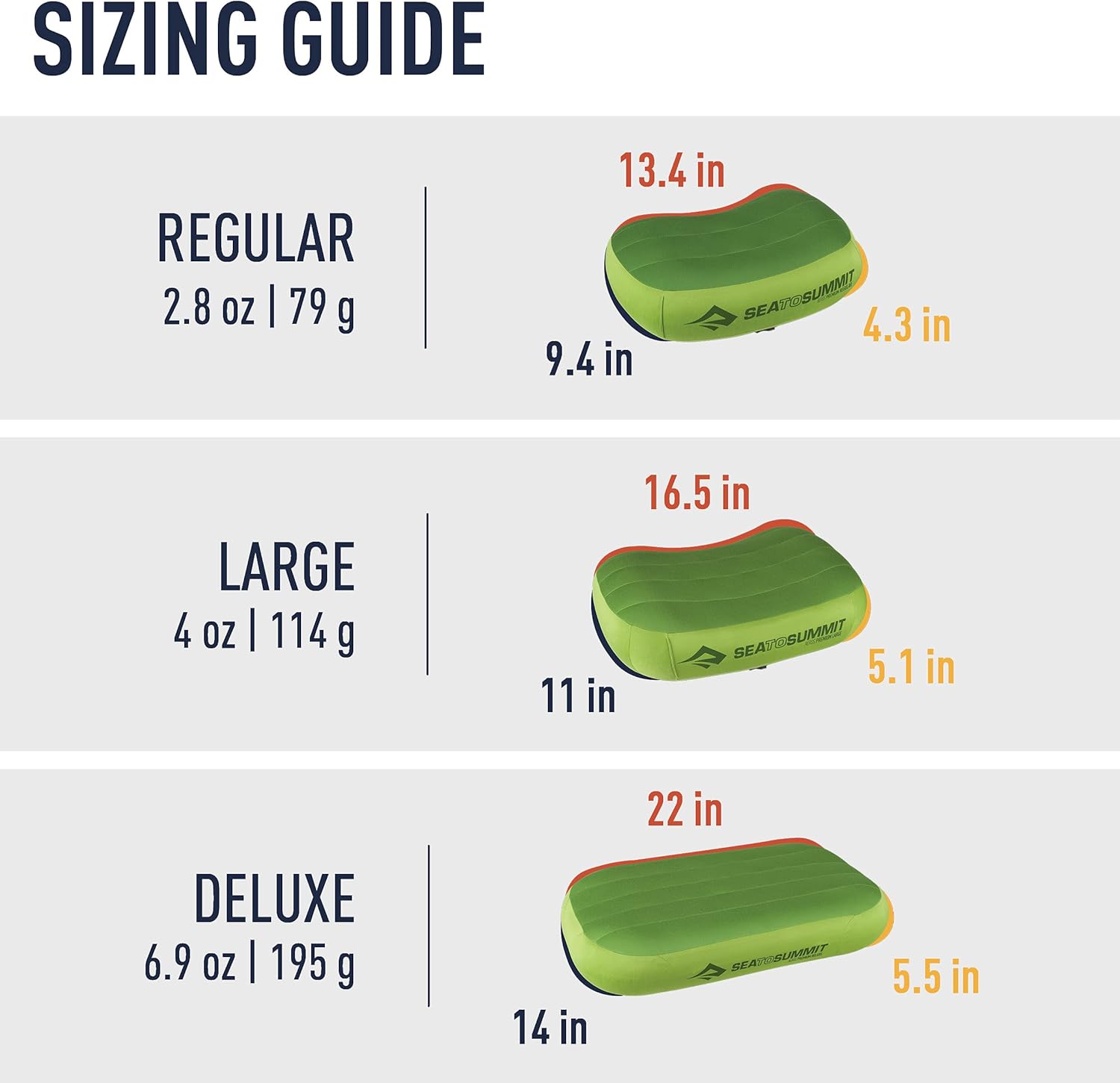 Sea to Summit Aeros Premium Inflatable Travel Pillow, Regular (13.4 x 9.4), Grey - Image 7