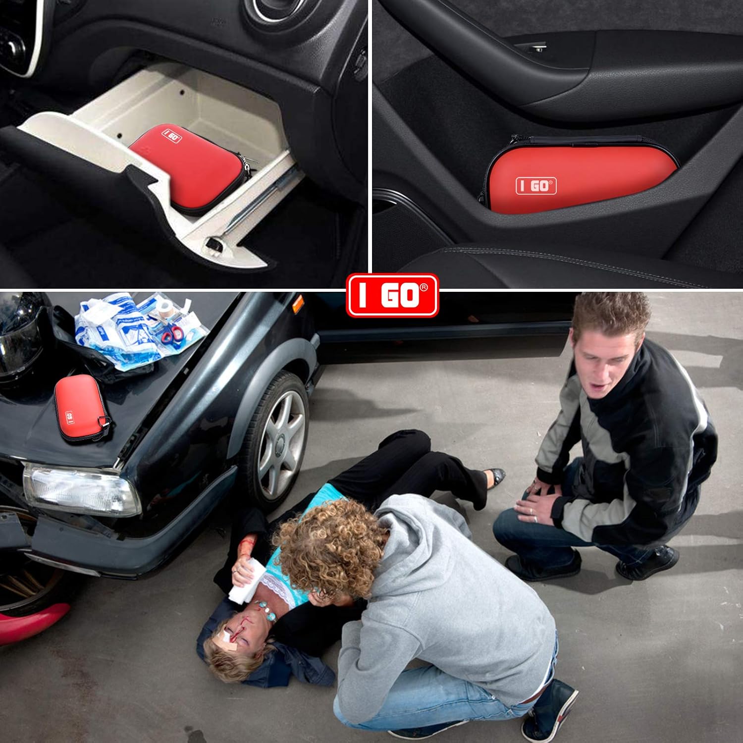 I GO 85 Pieces Hard Shell Mini Compact First Aid Kit, Small Personal Emergency Survival Kit for Travel Hiking Camping Backpacking Hunting Marine Car - Image 7