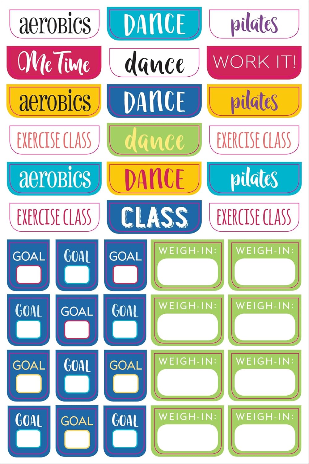 Essentials Health & Fitness Planner Stickers (Set of 325 Stickers) - Image 13